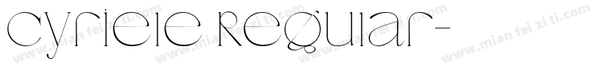 Cyriele Regular字体转换